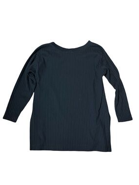 The Limited Black Ribbed Long-Sleeve Tee